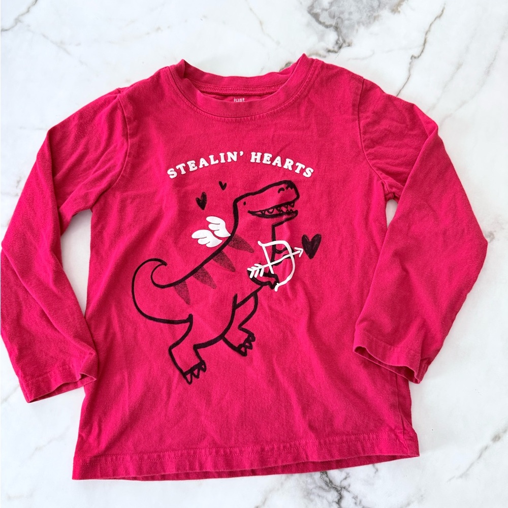 Carter's Red Dinosaur Long Sleeve Tee